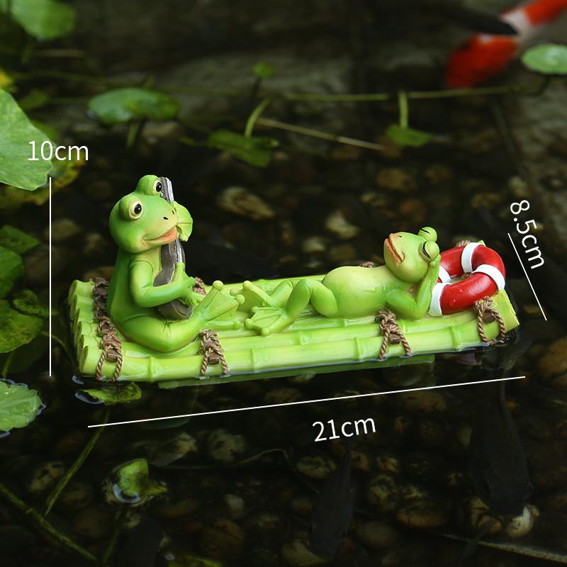 Путешествующая лягушка Дзен-орнамент - Полимерный декор Подарок для офиса и дома