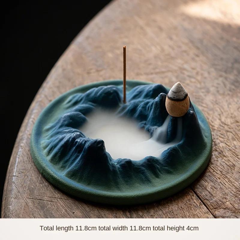 Тысячи миль Цзяншань Керамическая вставная аромалампа для благовоний Домашняя комнатная ароматерапевтическая печь Дзен-украшения Дзен-декор Водопад