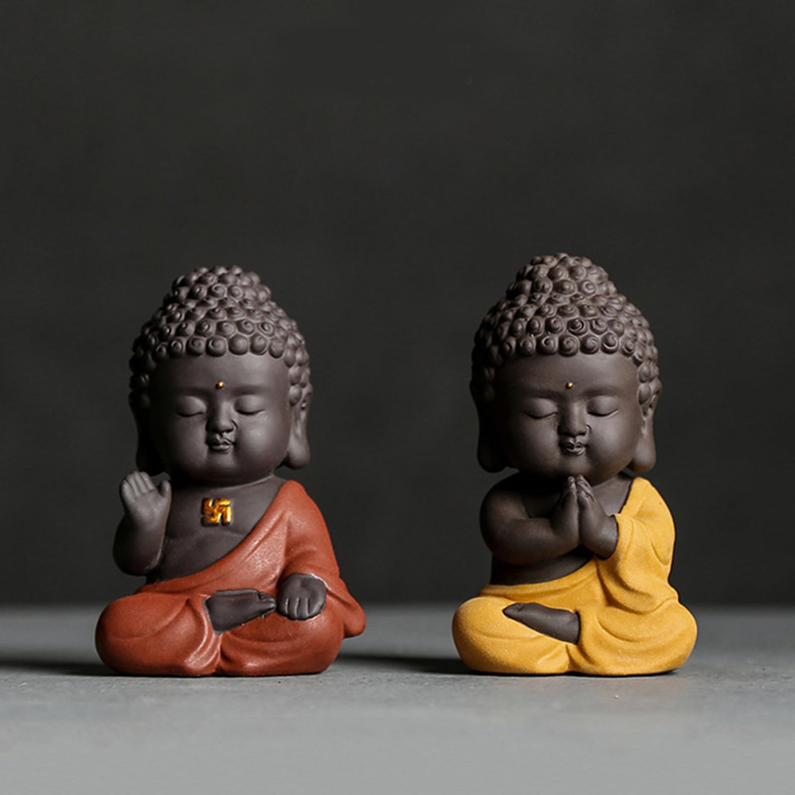 Темир Будда Объект Будда Милая Статуя Будды Керамическая Статуя Дзадзэн Татхагата Мини 2 ШТ. (Тип 3)